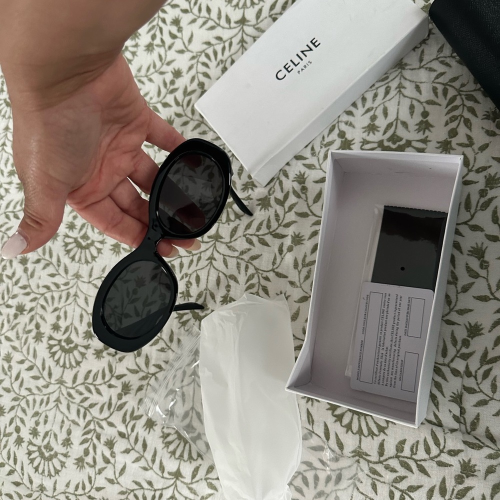 Celine Black Oval Sunglasses